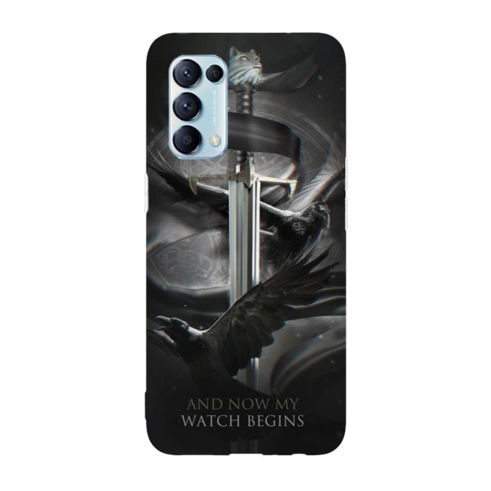 Husa compatibila cu Oppo Find X5, Viceversa, model Night Watch Game of Thrones, Silicon, TPU