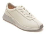 Pantofi sport GEOX albi, U65N0A, din piele naturala