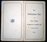 P.190 GERMANIA INVITATIE CELEBRARE HANS M&Uuml;LLER + MENIU 1899