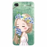 Husa silicon pentru Apple Iphone 4 / 4S, Girl