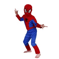 Costum Spiderman clasic pentru copii, 7-9 ani, 120-130 cm