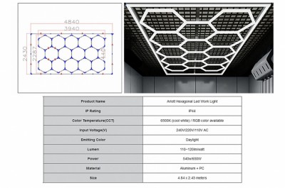 Sistem de iluminare Hexagon / HoneyComb 3,94 x 2,29 m Performance AutoTuning foto