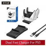 Statie de incarcare ps5, Incarcator controller dock, dublu, pentru consola