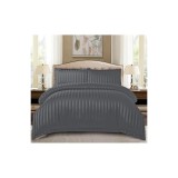 Cumpara ieftin Lenjerie de Pat Dublu Bumbac Damasc 4 Piese cu Elastic, Gri - CPL142