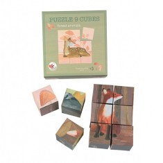 Set 9 cuburi animale din padure Egmont Toys