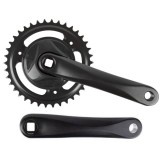 Angrenaj pedalier din aluminiu, 1 foaie, 38 dinti, ax patrat, lungime brat 170mm Cod:AWR0162