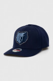 Mitchell&amp;Ness șapcă din amestec de l&acirc;nă Memphis Grizzlies culoarea albastru marin, cu imprimeu