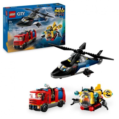 ELICOPTER, POMPIERI&amp;amp;SUBMARIN,LEGO 60462 foto