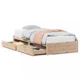Cadru de pat natural 75 x 190 cm Solid Pine Wood