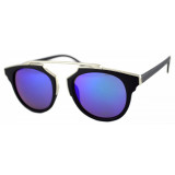 Ochelari de soare Wayfarer Passenger ZS Albastru reflexii cu Negru/Argintiu