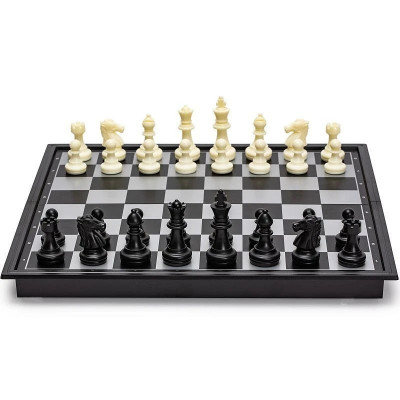 Sah magnetic, joc interactiv cu 32 piese, tabla de joc 32x32 cm, RESIGILAT foto