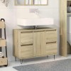 VidaXL Dulap pentru baie, stejar sonoma, 80x33x60 cm, lemn compozit