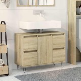 vidaXL Dulap pentru baie, stejar sonoma, 80x33x60 cm, lemn compozit