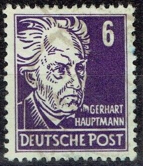 GERMANIA , ZONA SOVIETICA -1948 PERSONALIATATI , GERHARDT HAUPTMANN , EROARE