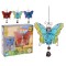 Decoratiune de gradina Butterfly cu lampa solara LED si clopotel, Albastru/Mov