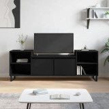 Comodă TV, negru, 160x35x55 cm, lemn prelucrat, vidaXL