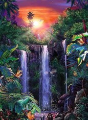 Puzzle Ravensburger 500 Cascada in jungla foto