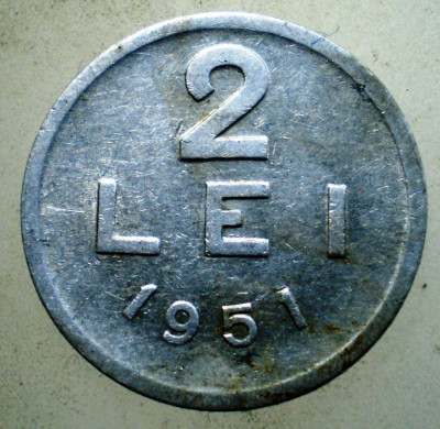 1.885 ROMANIA RPR 2 LEI 1951 foto