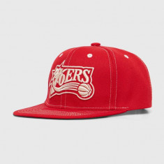 Mitchell&Ness sapca NBA PHILADELPHIA 76ERS culoarea rosu, cu imprimeu