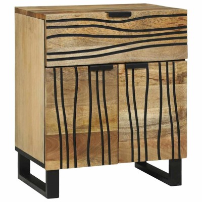 vidaXL Dulap de noapte Maro 50 x 33 x 60 cm Lemn masiv de mango 4017947 foto
