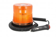 Girofar portocaliu, 12 24V, LED, fixare magnetica cu fire 4m foto