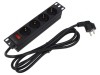 Prelungitor 4 Prize 230V 16A Negru, Logilink
