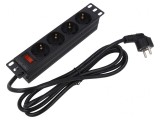 Prelungitor 4 Prize 230V 16A Negru
