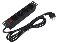Prelungitor 4 Prize 230V 16A Negru