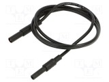 Cablu măsurare Hirschmann 32A 1m mufă și soclu banană 4mm negru