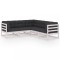 Set mobilier de gradina cu perne, 5 piese, lemn masiv de pin