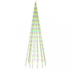 Brad de Craciun pe catarg, 732 LED-uri, multicolor, 500 cm foto