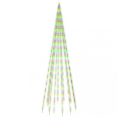 Brad de Craciun pe catarg, 732 LED-uri, multicolor, 500 cm foto