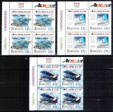 Romania 2020, LP 2281, Aeromfila, blocuri de 4 - colturi de coala!, MNH! RAR!!!, Aviatie, Nestampilat