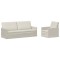 Set de canapea 2 pcs Crem Catifea - 2
