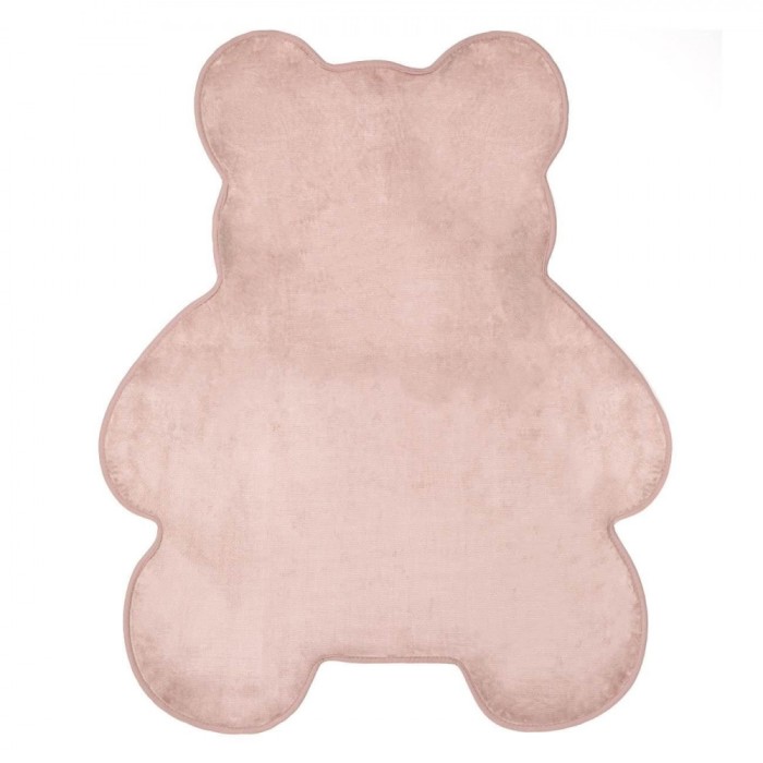 Covor Decorativ Imitatie de Blana, Ursulet, Dimensiuni: 90x110cm, Culoare: Bej, Material: Poliester, Suprafata Antiderapanta