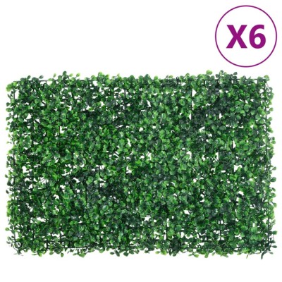 &amp;nbsp;vidaXL Gard din frunze de arbust artificiale,&amp;nbsp;6 buc., verde, 40x60 cm foto