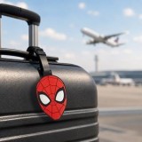 Eticheta pentru bagaj cu model Spiderman, 7x10 cm, rosie, CMCLASS
