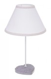 Veioza metal abajur textil alb bej Cuore &Oslash; 30 cm x 51 h