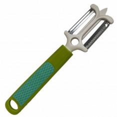 Curatator de legume cu 2 lame zimtate, maner ergonomic, 21 cm