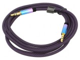 Cablu Jack 3,5mm mufe aurite 1,5m din ambele părţi, Vention