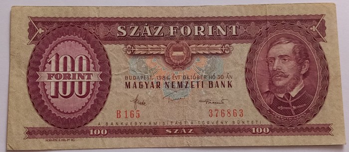 Ungaria , 100 Forint 1984