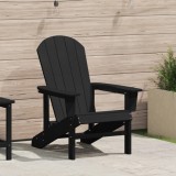 vidaXL Scaun Adirondack Negru 74x82x91 cm HDPE