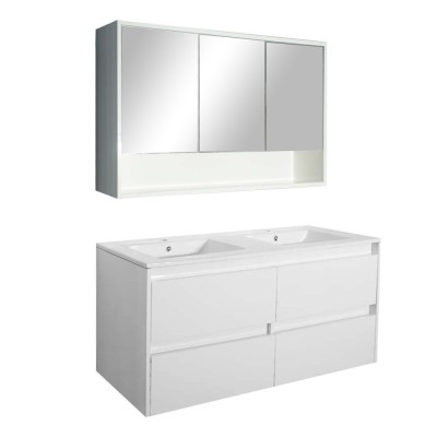 Mobilier complet de baie Porto 120 alb foto