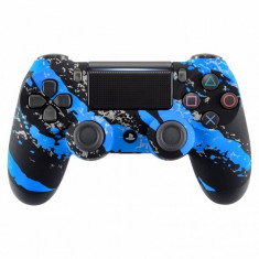 Controller Blue Splatter Wireless Dualshock 4 V2 pentru Playstation 4 foto