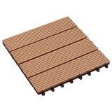 vidaXL Plăci pentru Deck 11 pcs Lemn de tec 30 x 30 cm Lemn compozit 42046669