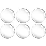 Cumpara ieftin Set 6 opritori usa din silicon transparent, autoadezivi, antizgomot, protectie pereti si mobilier, diametru 40 mm, grosime 8 mm