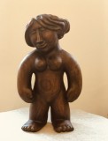 Lidia Mihaescu sculptura lemn &quot; Nud&quot;