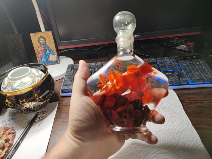 Sticla vintage de decor