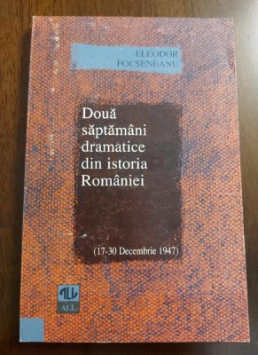 Doua saptamani dramatice din istoria Romaniei -Eleodor Focseneanu foto