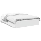 Cumpara ieftin Cadru pat cu sertare alb extralucios 140x200 cm, lemn prelucrat